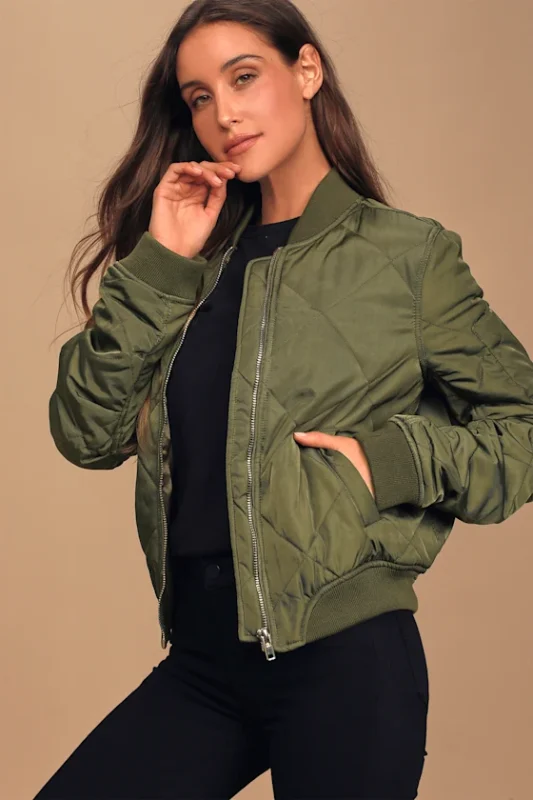Quilted Bomber Jacket