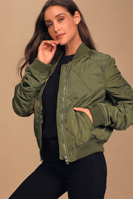 Quilted Bomber Jacket
